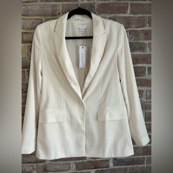 Topshop cream blazer. - Picture 2 of 9